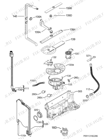 Взрыв-схема посудомоечной машины Rex Electrolux RSF8530ROW - Схема узла Hydraulic System 272